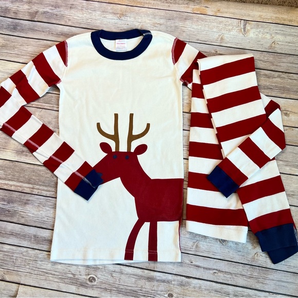 Hanna Andersson Reindeer Holiday Pajamas 160cm - Picture 5 of 9